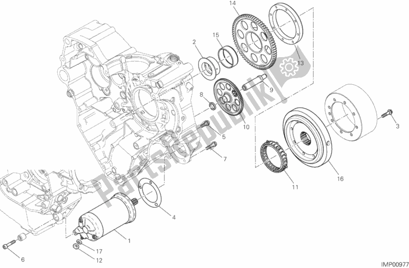 Alle onderdelen voor de Elektrisch Starten En Ontsteken van de Ducati Monster 1200 S USA 2017